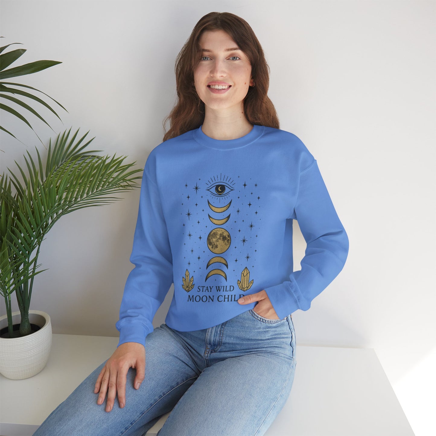 Moody Moon Child Sweatshirt | Celestial Design