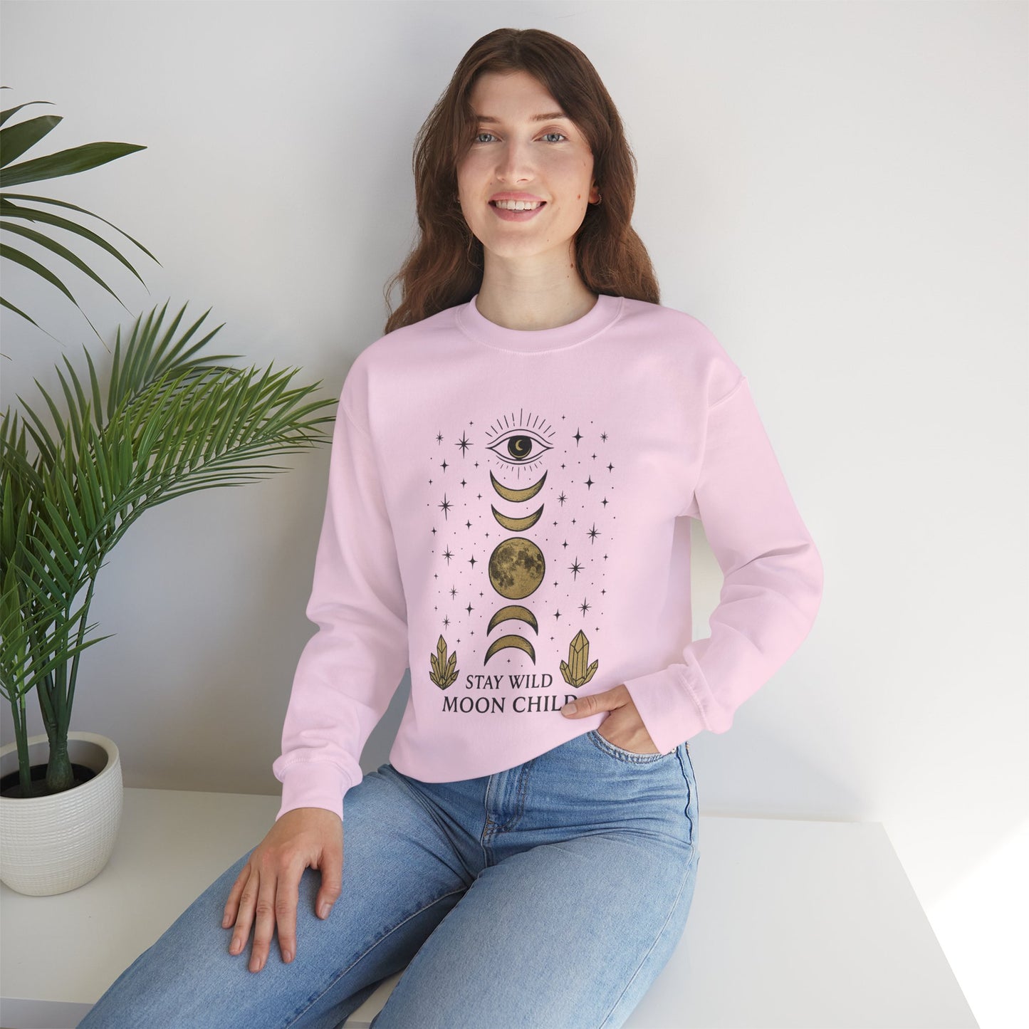 Moody Moon Child Sweatshirt | Celestial Design