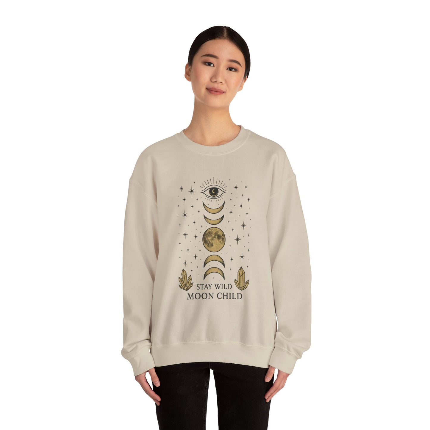 Moody Moon Child Sweatshirt | Celestial Design