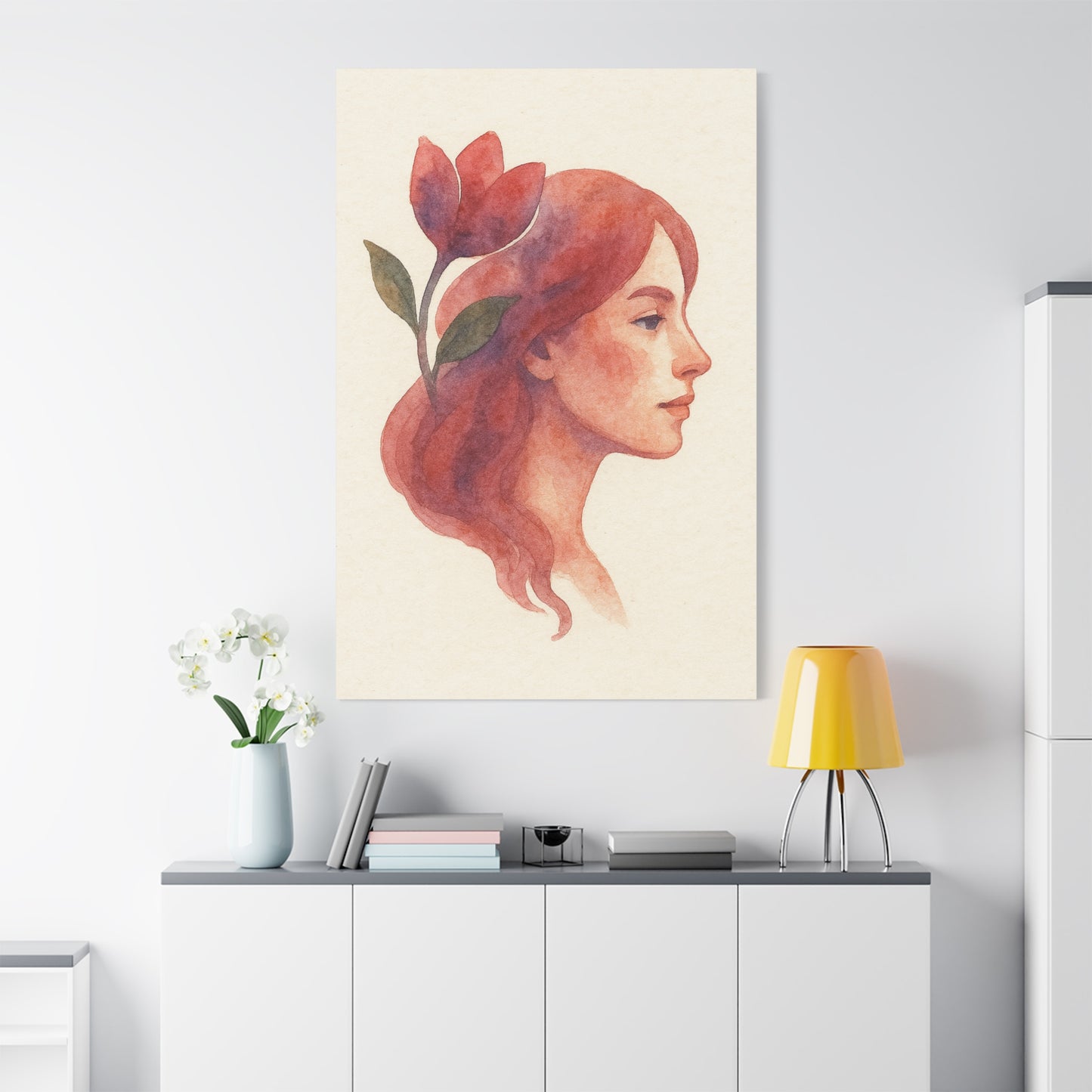 Artistic Floral Canvas Wall Art, Home Decor, Gift for Her, Mother's Day Gift, Bohemian Style, Living Room Decoration