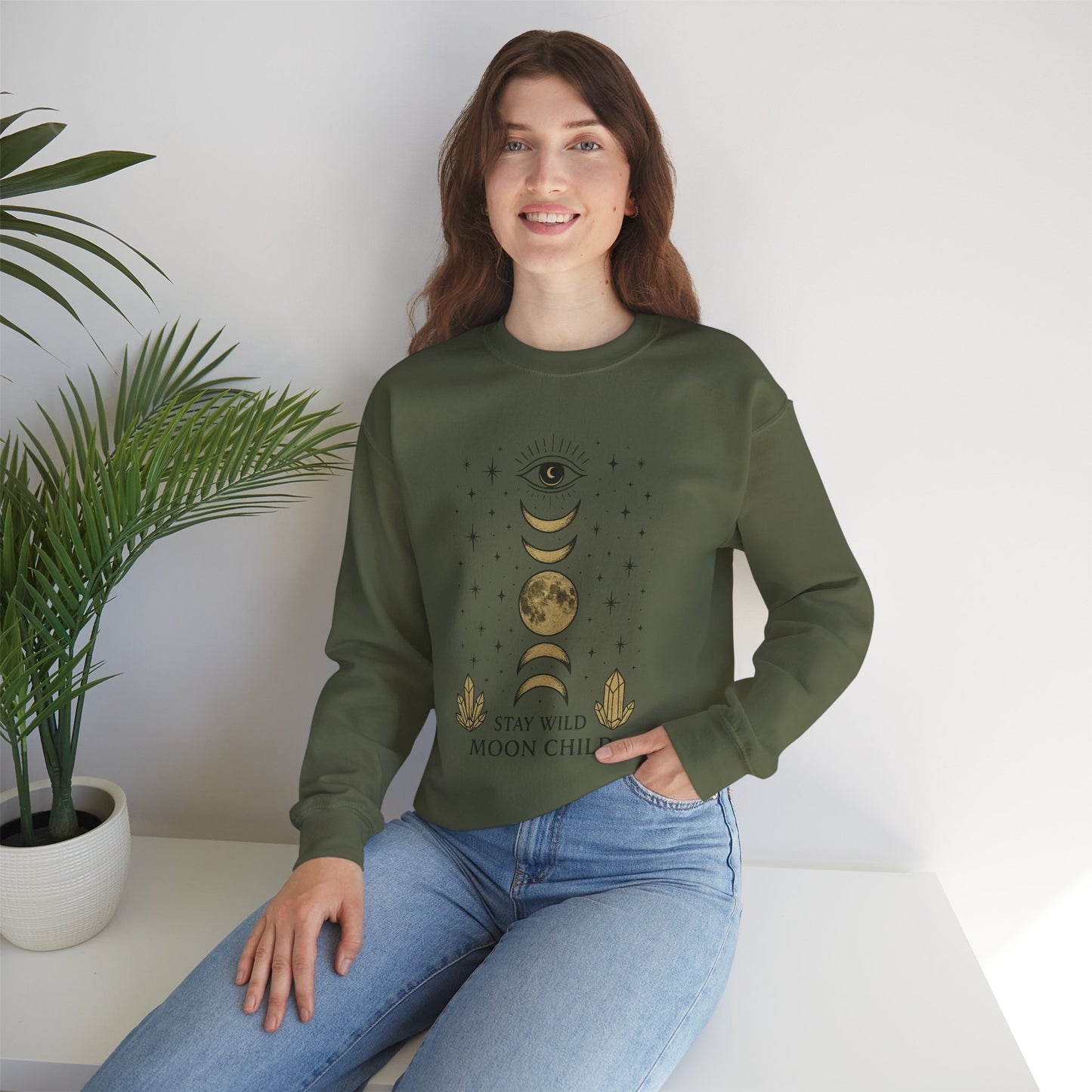 Moody Moon Child Sweatshirt | Celestial Design