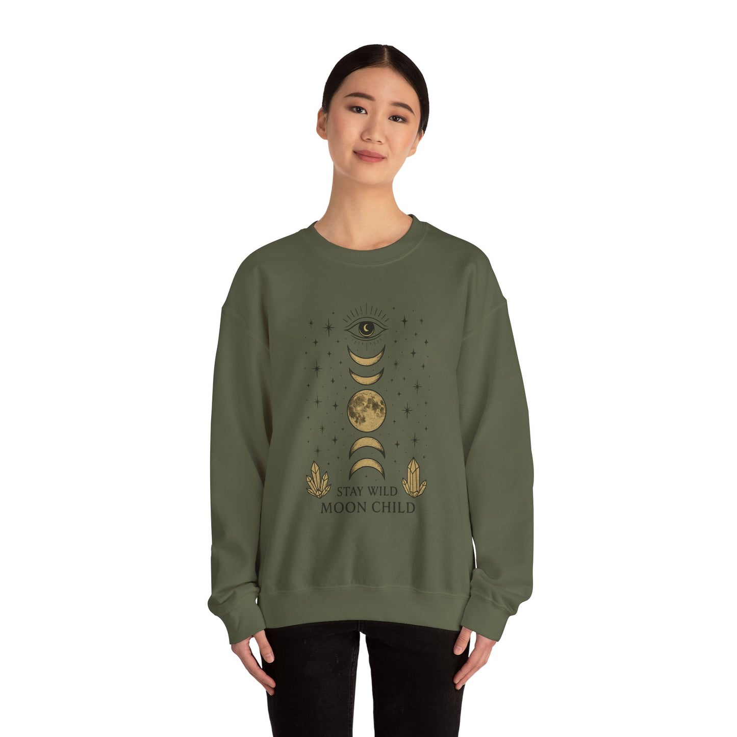 Moody Moon Child Sweatshirt | Celestial Design