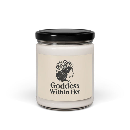 Soy Candle - Witch Goddess Within Her, Divine Feminine, Witchy Fire Elements