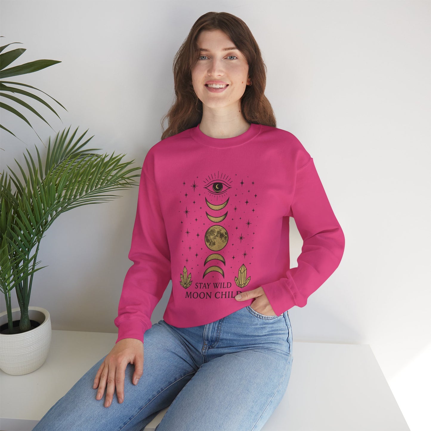 Moody Moon Child Sweatshirt | Celestial Design