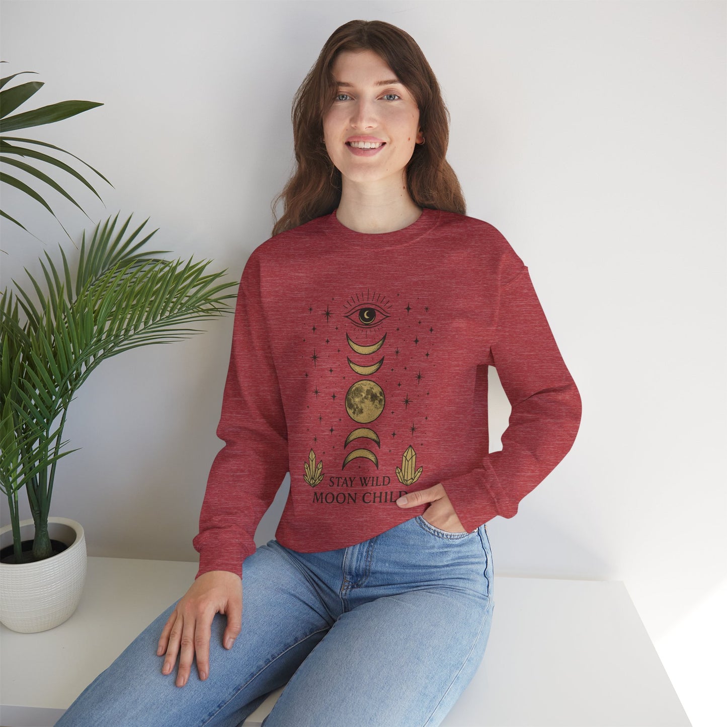 Moody Moon Child Sweatshirt | Celestial Design