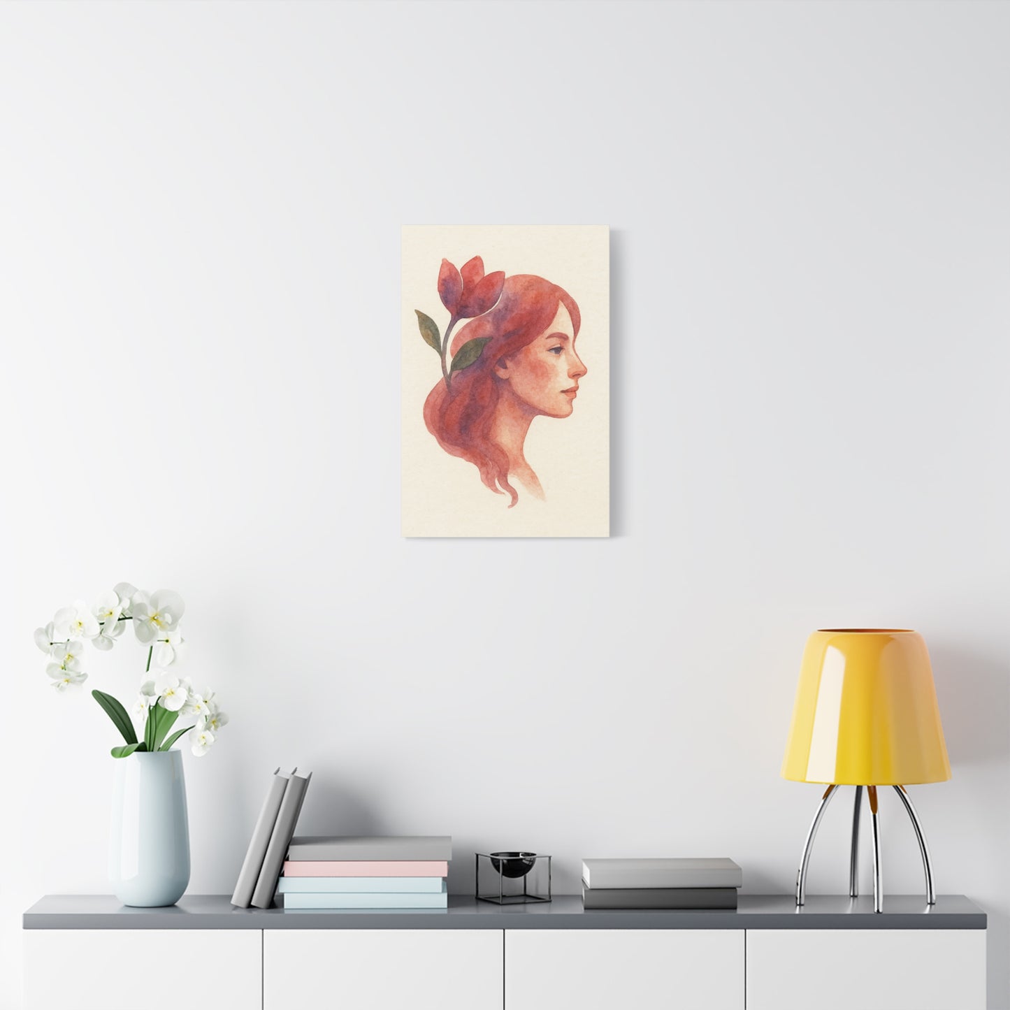 Artistic Floral Canvas Wall Art, Home Decor, Gift for Her, Mother's Day Gift, Bohemian Style, Living Room Decoration