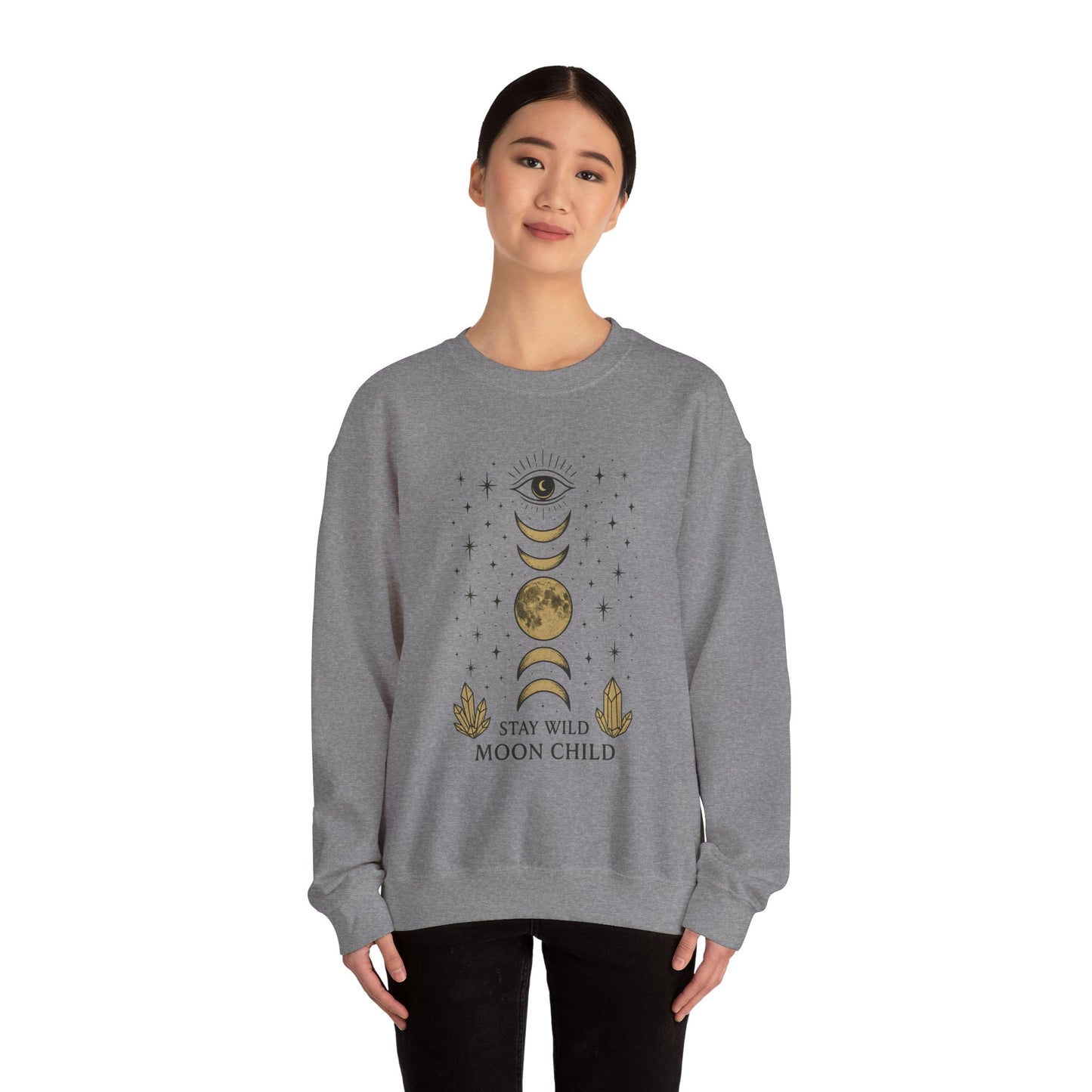 Moody Moon Child Sweatshirt | Celestial Design