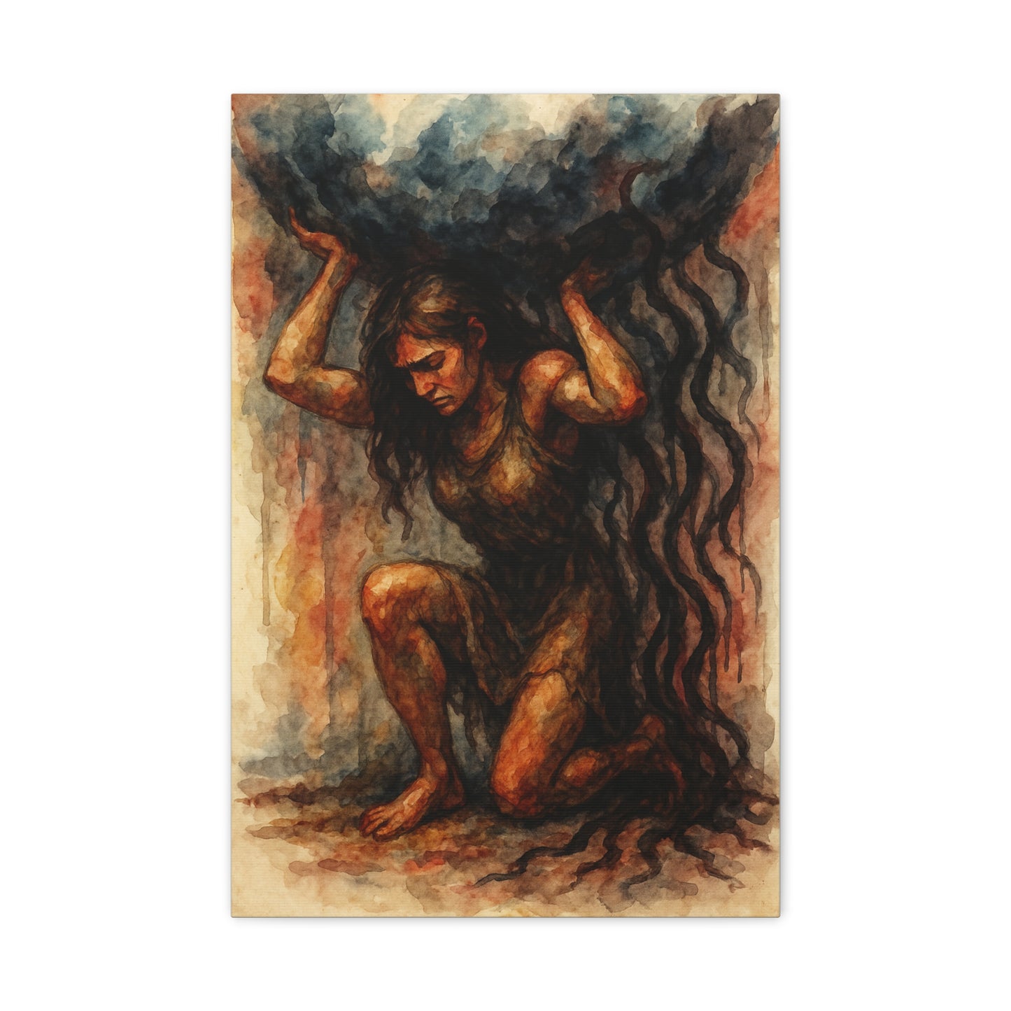 Canvas Print "Atlas Within Her" Female Empowerment, Strength, Solidarity, Strong Woman