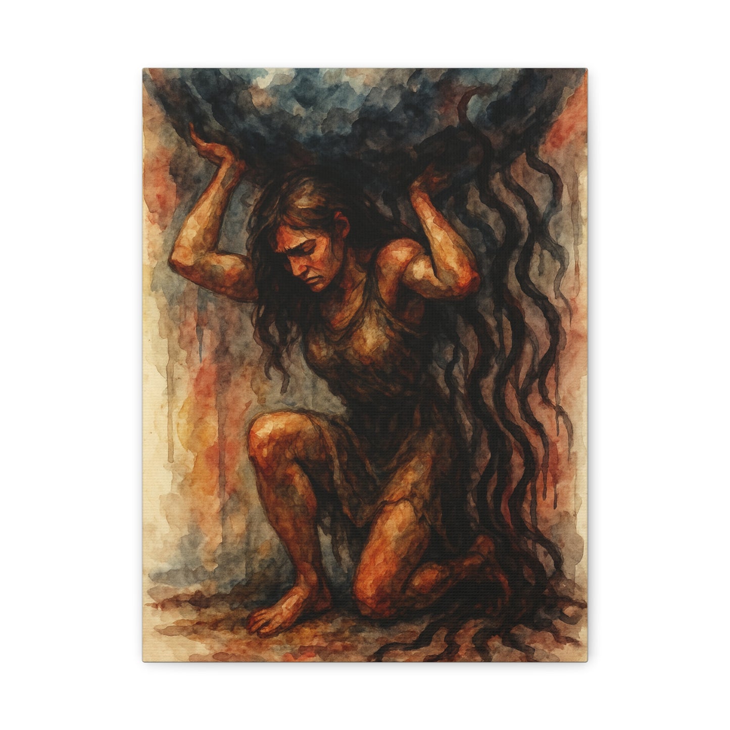 Canvas Print "Atlas Within Her" Female Empowerment, Strength, Solidarity, Strong Woman