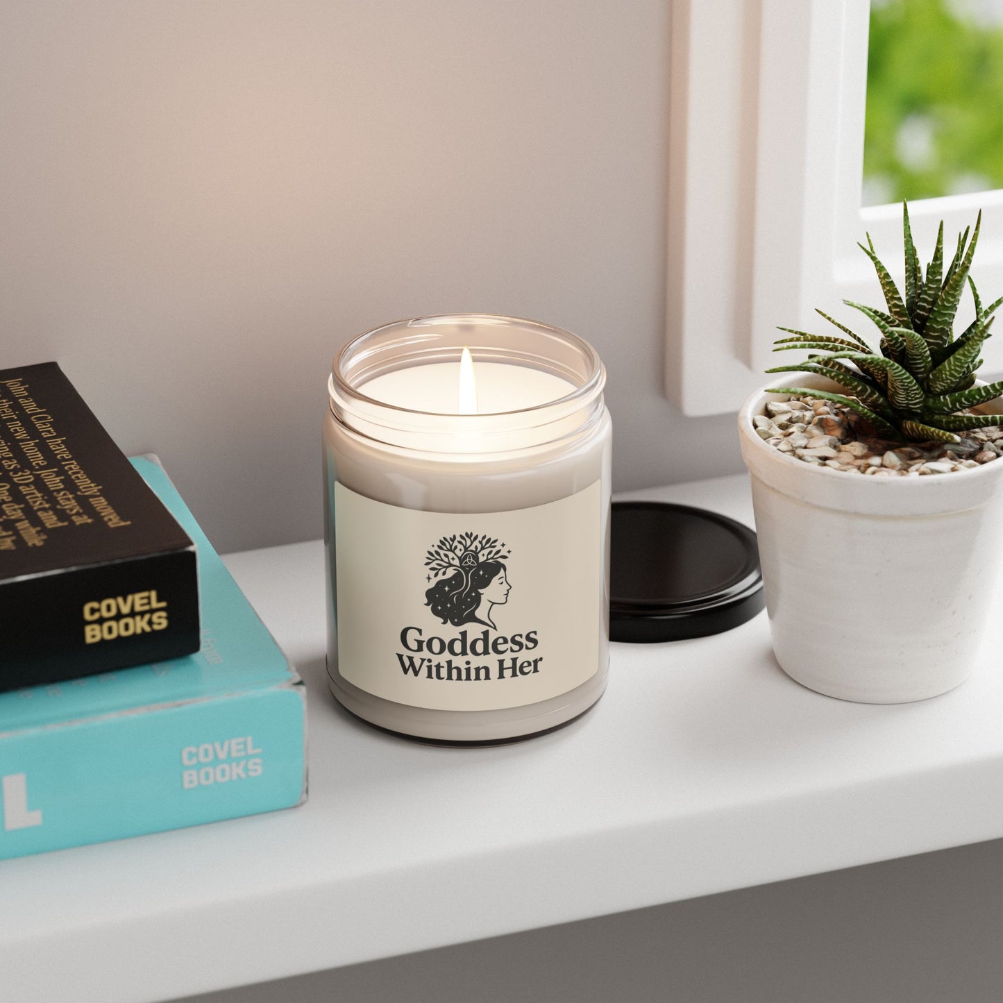 Soy Candle - Witch Goddess Within Her, Divine Feminine, Witchy Fire Elements