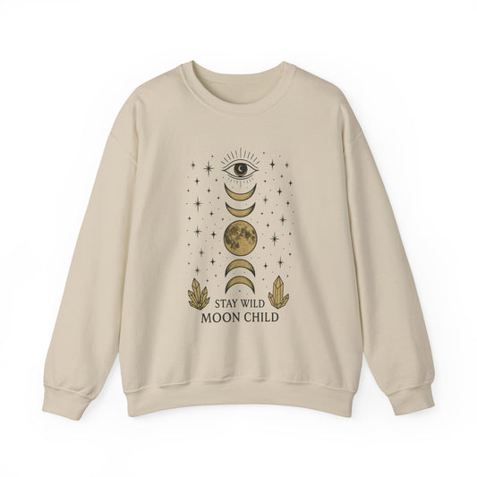 Moody Moon Child Sweatshirt | Celestial Design